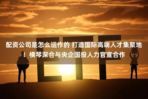 配资公司是怎么运作的 打造国际高端人才集聚地！横琴深合与央企国投人力官宣合作