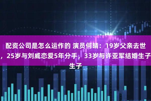配资公司是怎么运作的 演员何晴：19岁父亲去世，25岁与刘威恋爱5年分手，33岁与许亚军结婚生子